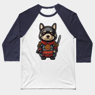 Cute Dog Samurai Knight Baseball T-Shirt